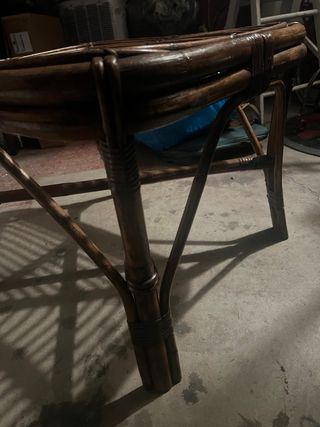 Sgabello in Rattan Marrone