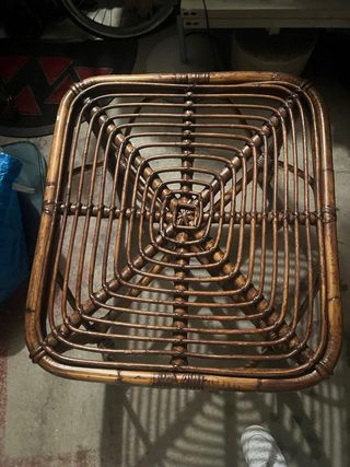 Sgabello in Rattan Marrone