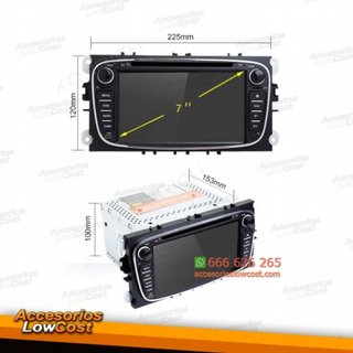 NAVEGADOR MULTIMEDIA ANDROID 11 GPS DVD 2 DIN HD