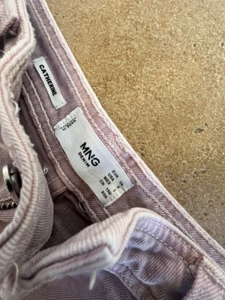 Pantalón vaquero rosa Mango ancho