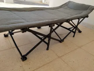 2 Camas Plegable Camping Gris