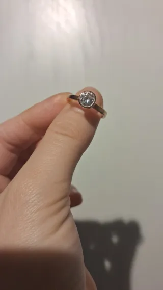 Anillo Oro Bañado Circonita