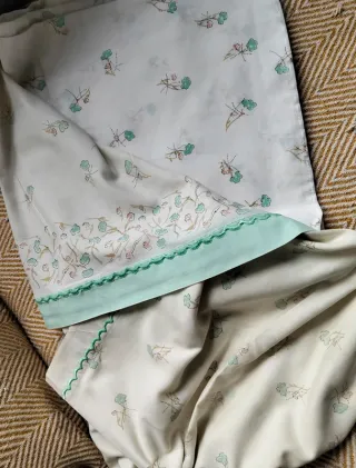 Sábana y funda almohada vintage 70/80s