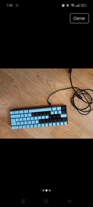 Teclado Gaming Compacto Azul y Negro