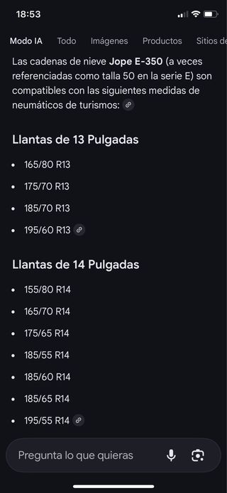 Cadenas para nieve JOPE E-350