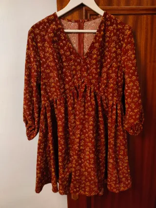 Vestido estampado floral, Talla L