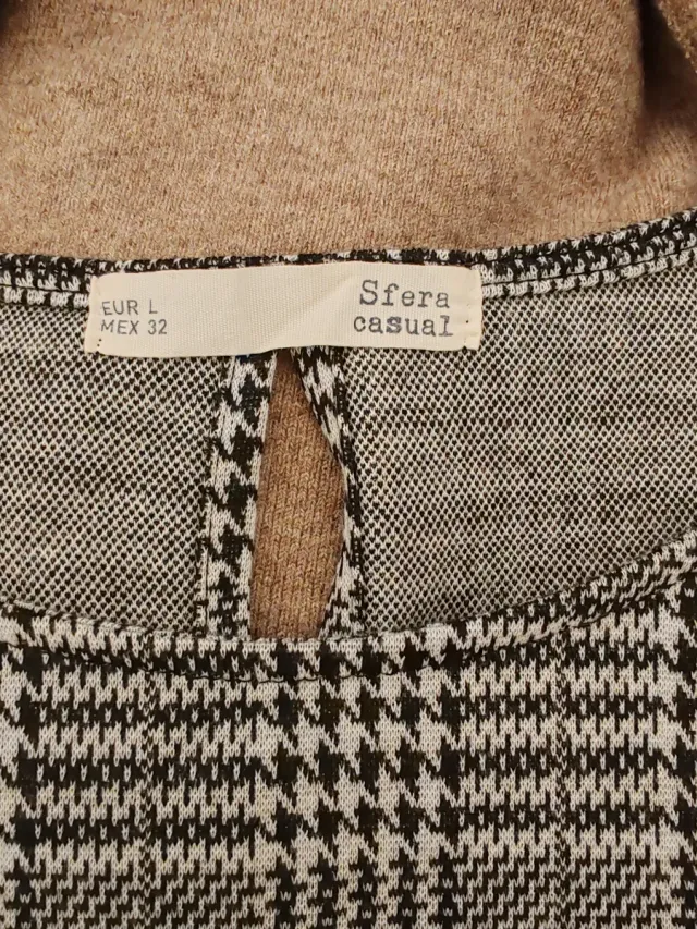 Vestido de cuadros talla L