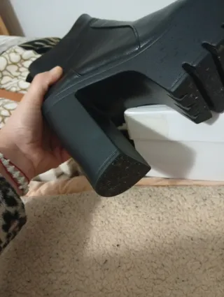 Botas tacón plataforma negras talla 40