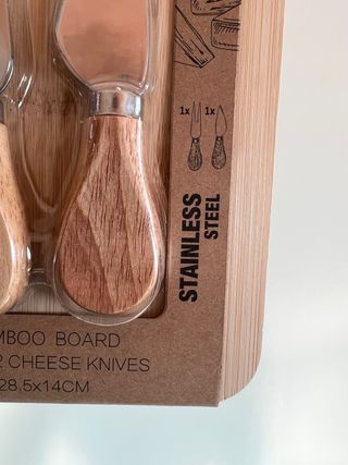Set Formaggio Bamboo con 2 Coltelli