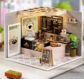 Mini Cafetería DIY Casa de Muñecas