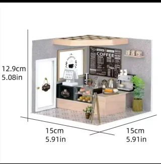Mini Cafetería DIY Casa de Muñecas