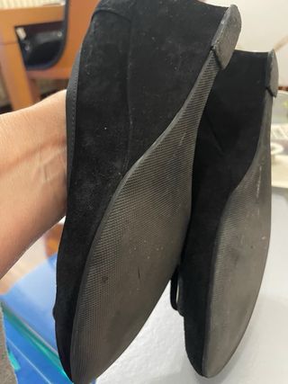 Décolleté scamosciate nere con zeppa n.39 Fedeli