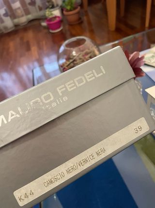 Décolleté scamosciate nere con zeppa n.39 Fedeli