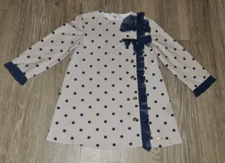 Vestido niña lunares azul