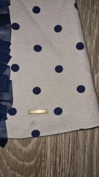 Vestido niña lunares azul