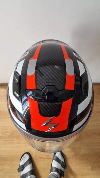 Casco Moto Jet Scorpion Exo Negro Rojo