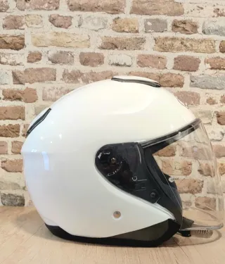 Casco Moto Jet SHOEI Blanco y negro