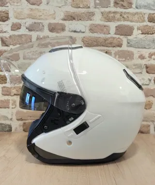 Casco Moto Jet SHOEI Blanco y negro