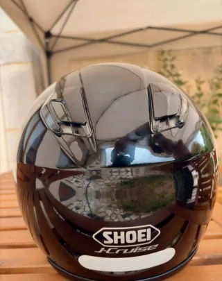 Casco Moto Jet SHOEI Blanco y negro