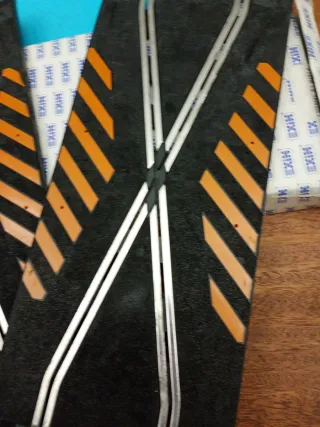 Scalextric Exin Cruces Analógicos Pista Negra