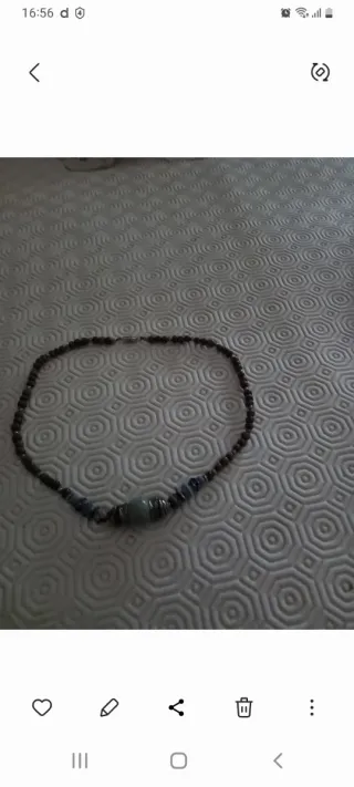 Collana vintage pietre dure blu e marroni