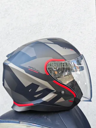 2 Casco Moto Jet Diseño Geométrico