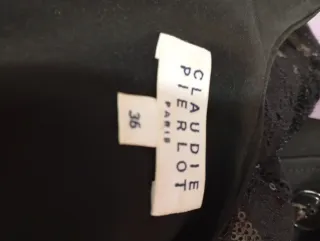 Vestido fiesta lentejuelas negro