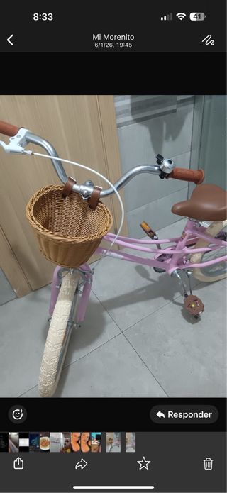 Bicicleta infantil rosa 20 pulgadas