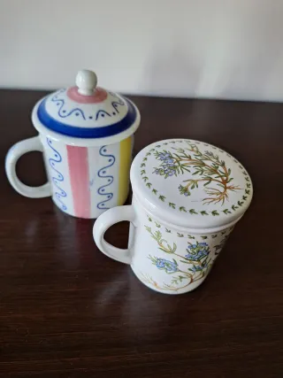 Tazas de cerámica para infusiones con tapa