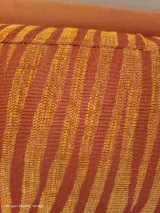 Divano 3 posti maxi in tessuto arancione