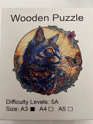 Puzzle Madera Gato A3