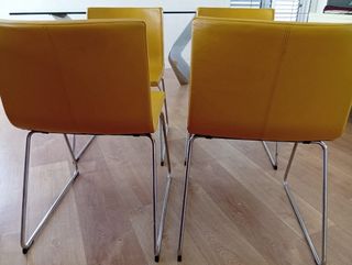 Lote 4 Sillas Bernhard Ikea Amarillas