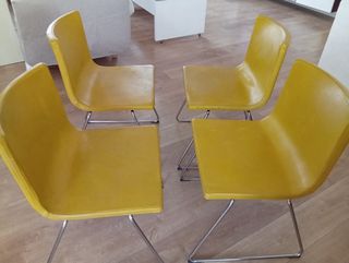 Lote 4 Sillas Bernhard Ikea Amarillas