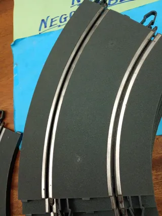 Scalextric 7 curvas pista gris