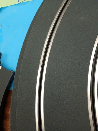 Scalextric 7 curvas pista gris