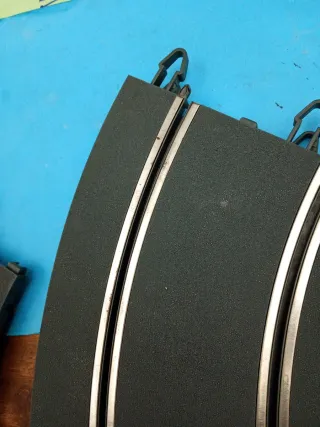 Scalextric 7 curvas pista gris