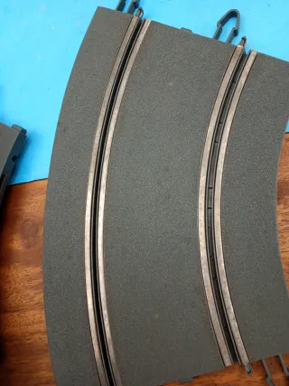 Scalextric 7 curvas pista gris