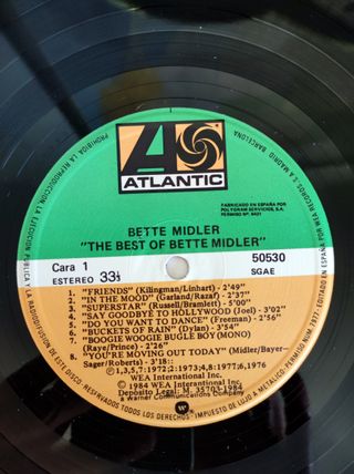 Bette Midler - The Best of Bette Vinilo