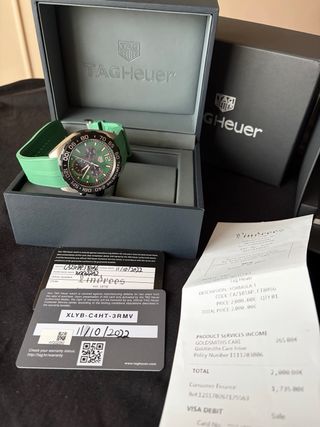 Reloj TAG Heuer F1 Verde y Plateado