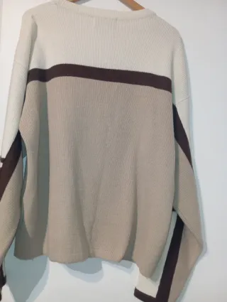 Jersey caballero Tenth beige y blanco