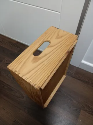 Caja de madera 15x40x30 cm apilable