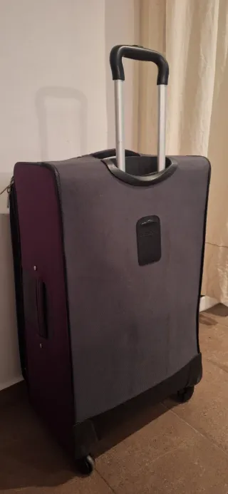 Maleta SAMSONITE grande morada y gris