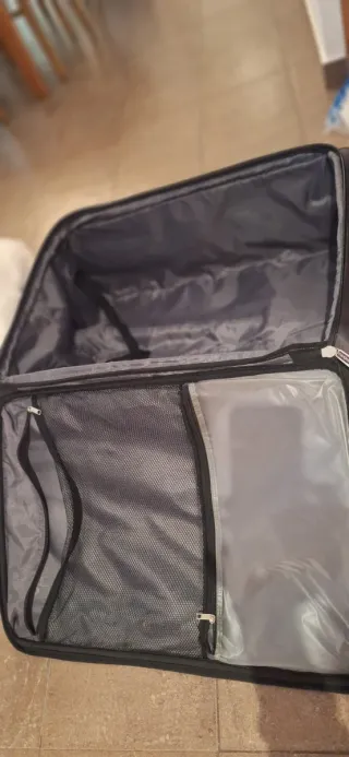 Maleta SAMSONITE grande morada y gris