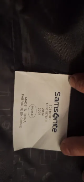 Maleta SAMSONITE grande morada y gris