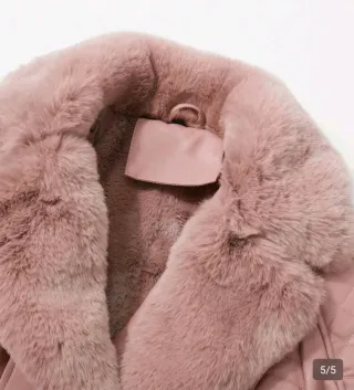 Chaqueta rosa con pelo