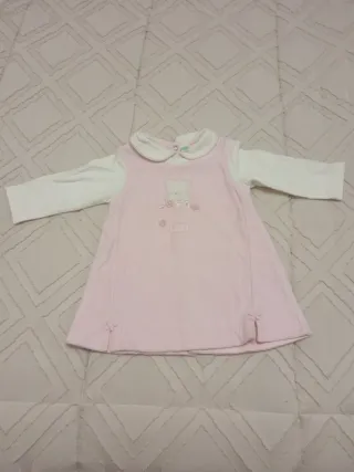 Vestito neonata rosa con orsetto