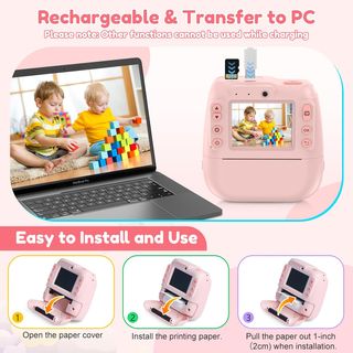 Cámara Digital KIDICAMERA Rosa HD 1080P