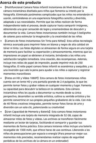 Cámara Digital KIDICAMERA Rosa HD 1080P