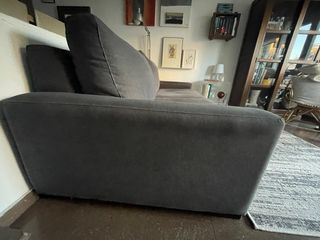 Sofá 3 plazas gris extensible
