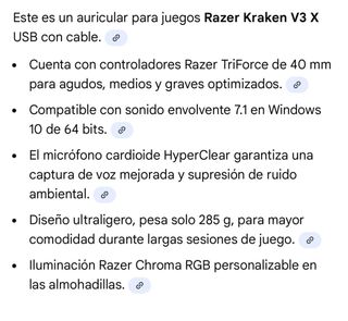 Auriculares Razer Kraken V3 X USB Gaming